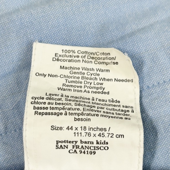 POTTERY BARN KIDS Set Of 2 Blue Car Appliqué Curtain Valance Lined 44” X 18” - Picture 7 of 8